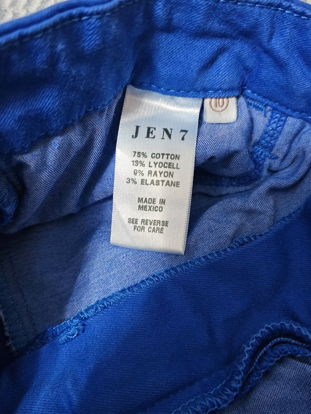 JEN7 by 7 For All Mankind Blue Ankle Skinny High-Rise Jeans Women’s - Size 10 - Picture 4 of 8